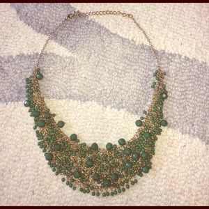 Green and Gold Beaded Necklace
