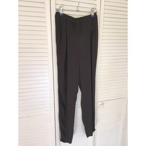 La't by L'agence black tie waist elastic pants