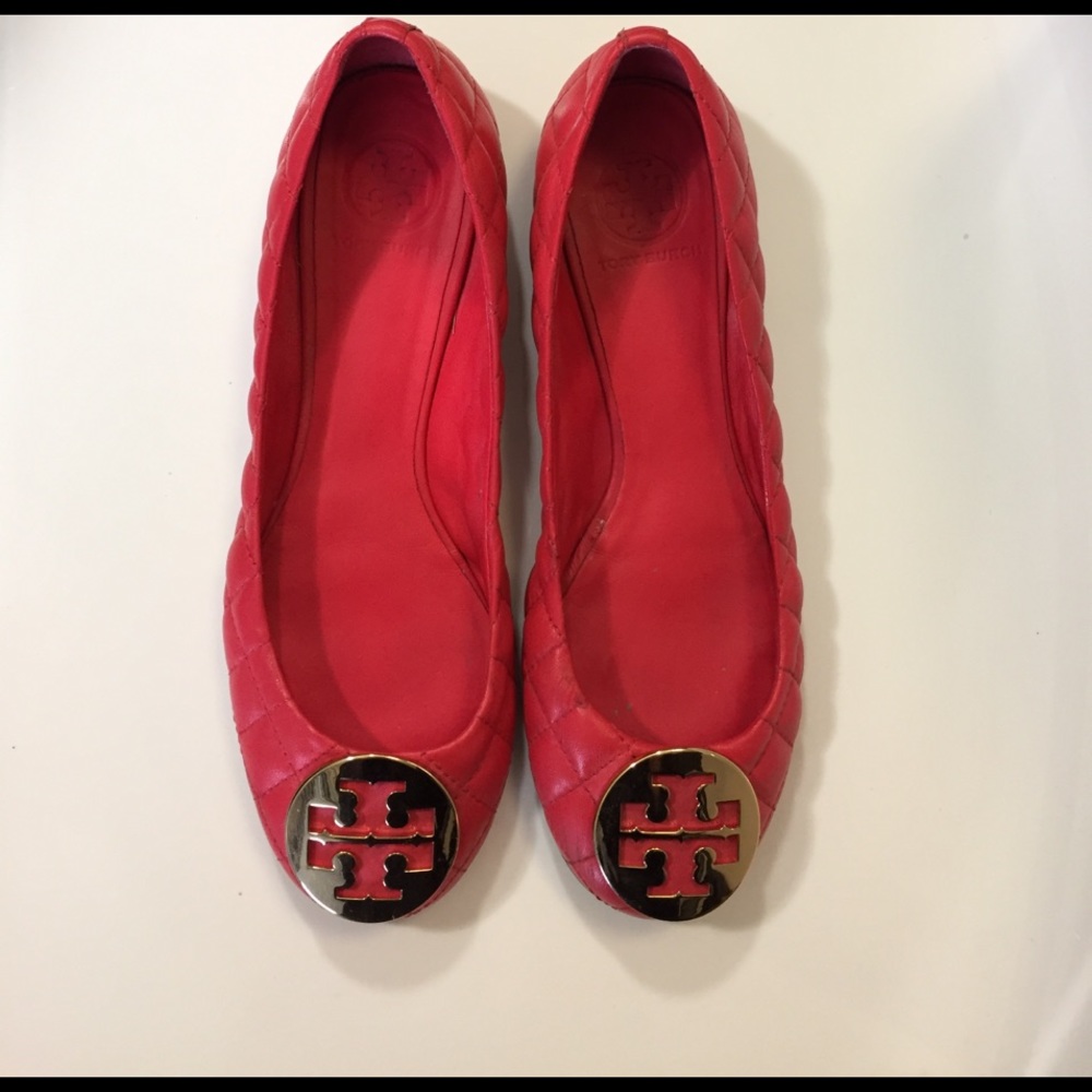Tory Burch Red Flats size 8