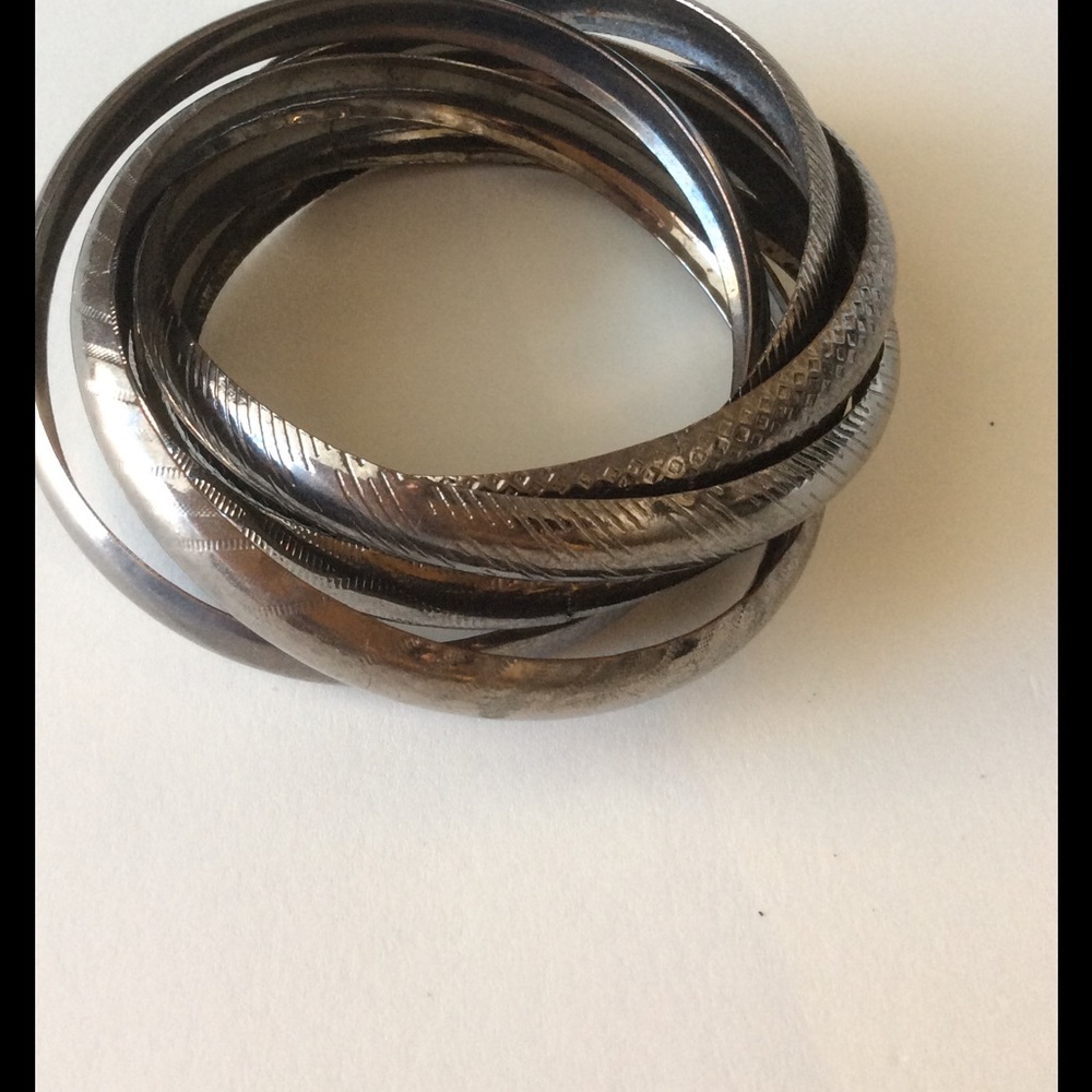 Pewter color bangle bracelet- like New