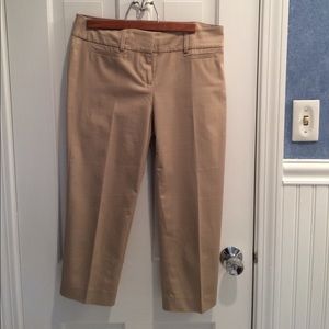 Ann taylor capris tan petites size 4 NEW