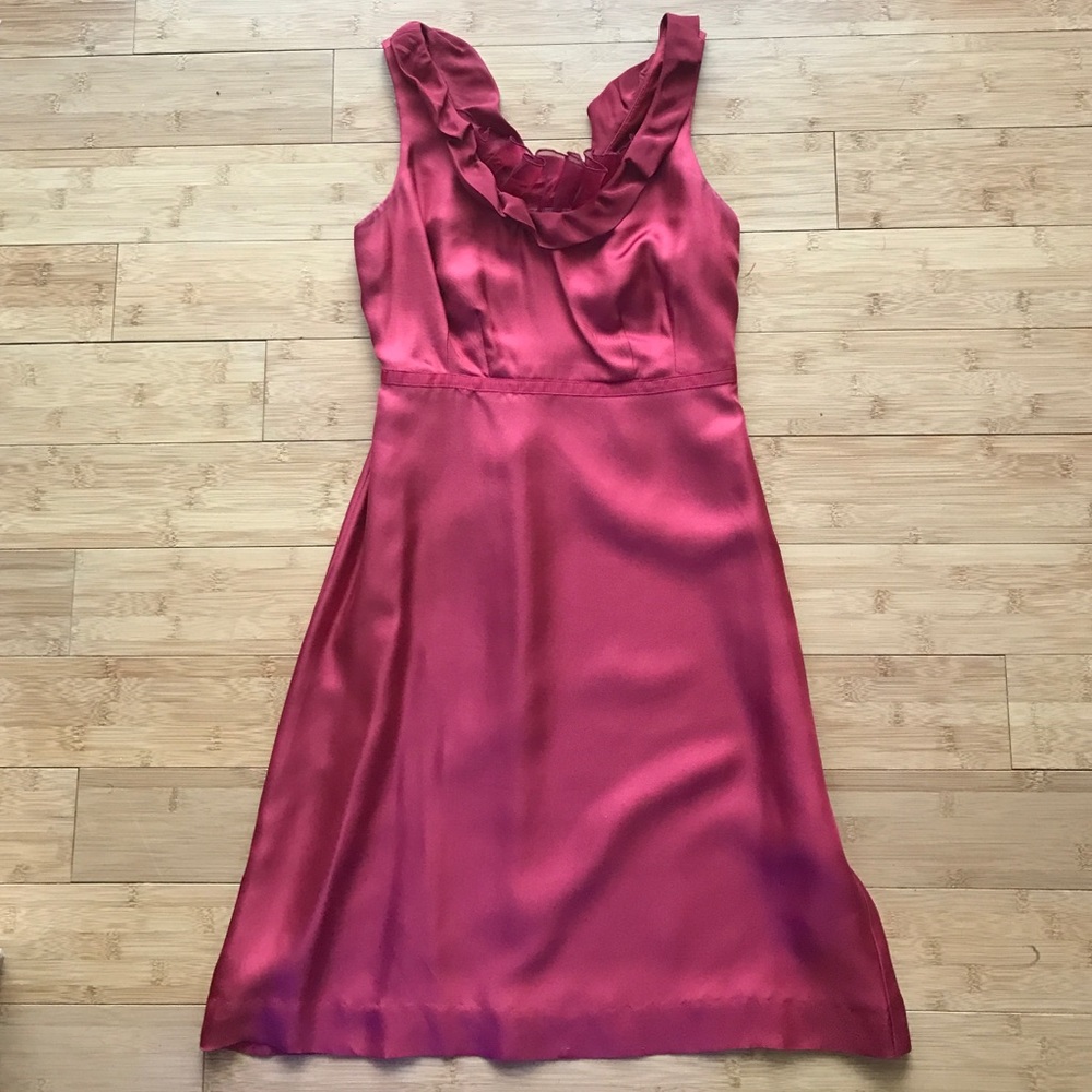 Beautiful deep red Anthropologie silk dress