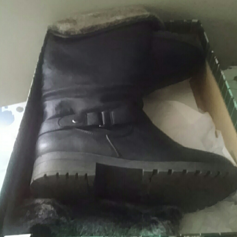 Women's Faux Fur Leather Boots