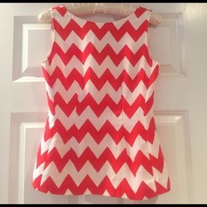 Kate Spade | Tatiana Chevron-Print Linen Top (2)