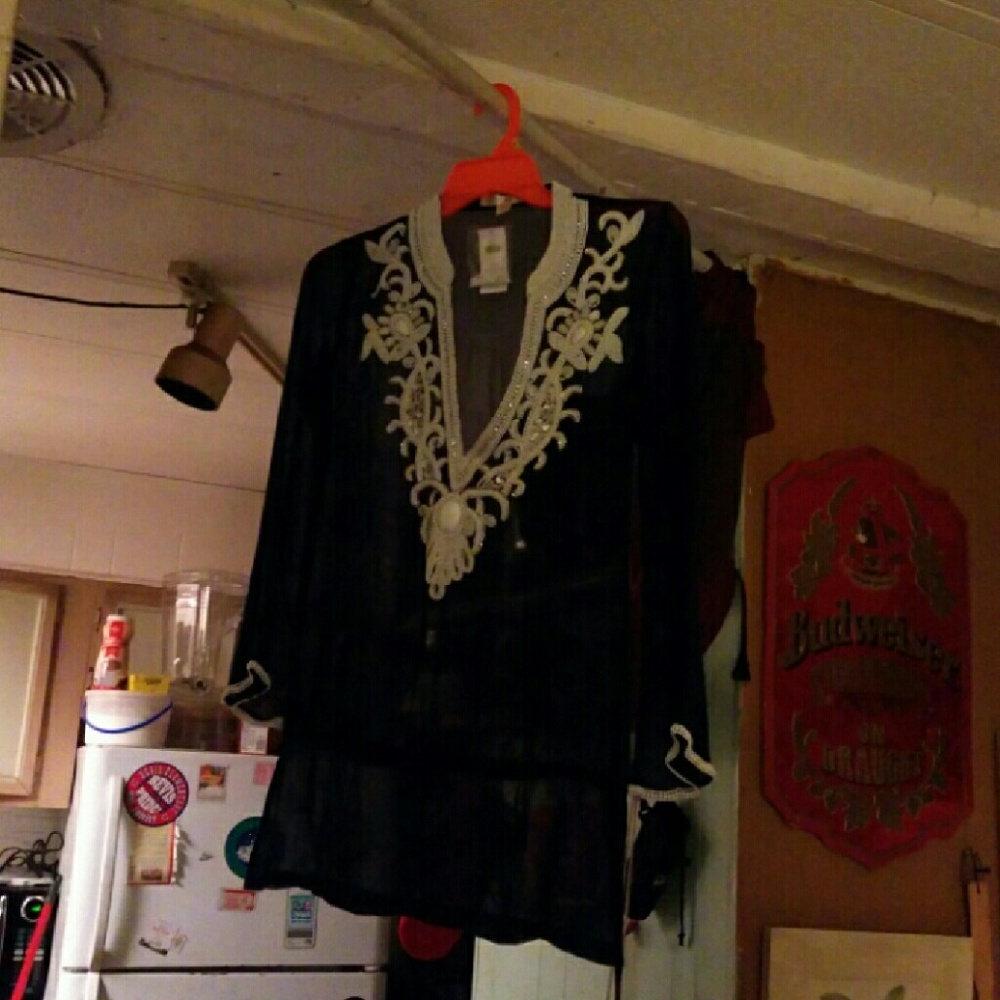 Tunic beaded top
