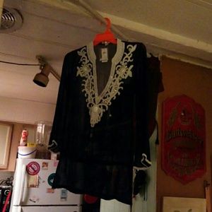 Tunic beaded top