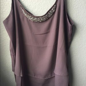 Chiffon Tank top with beaded embellishments