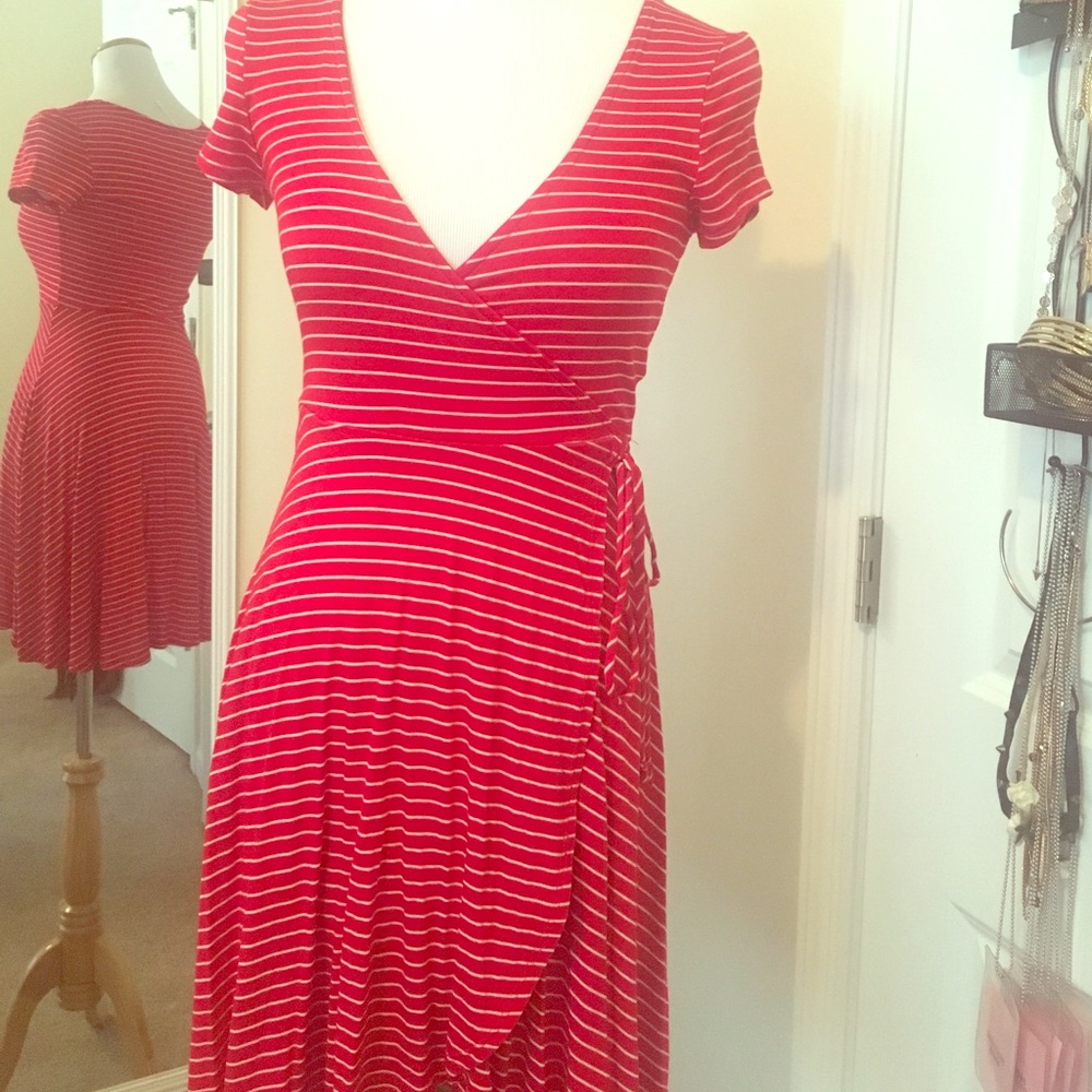 Striped Wrap Dress