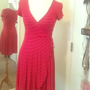 Striped Wrap Dress