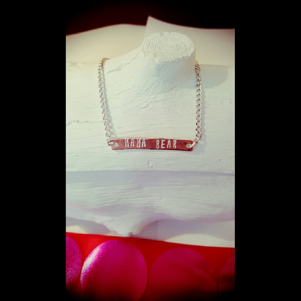 Silver Mama Bear necklace