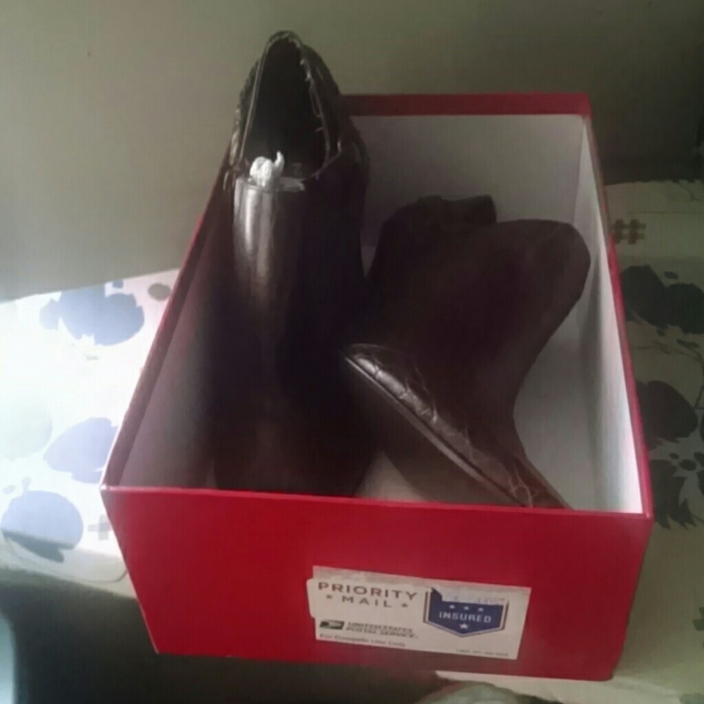 Nine West Crocodile high heeled ankle boots