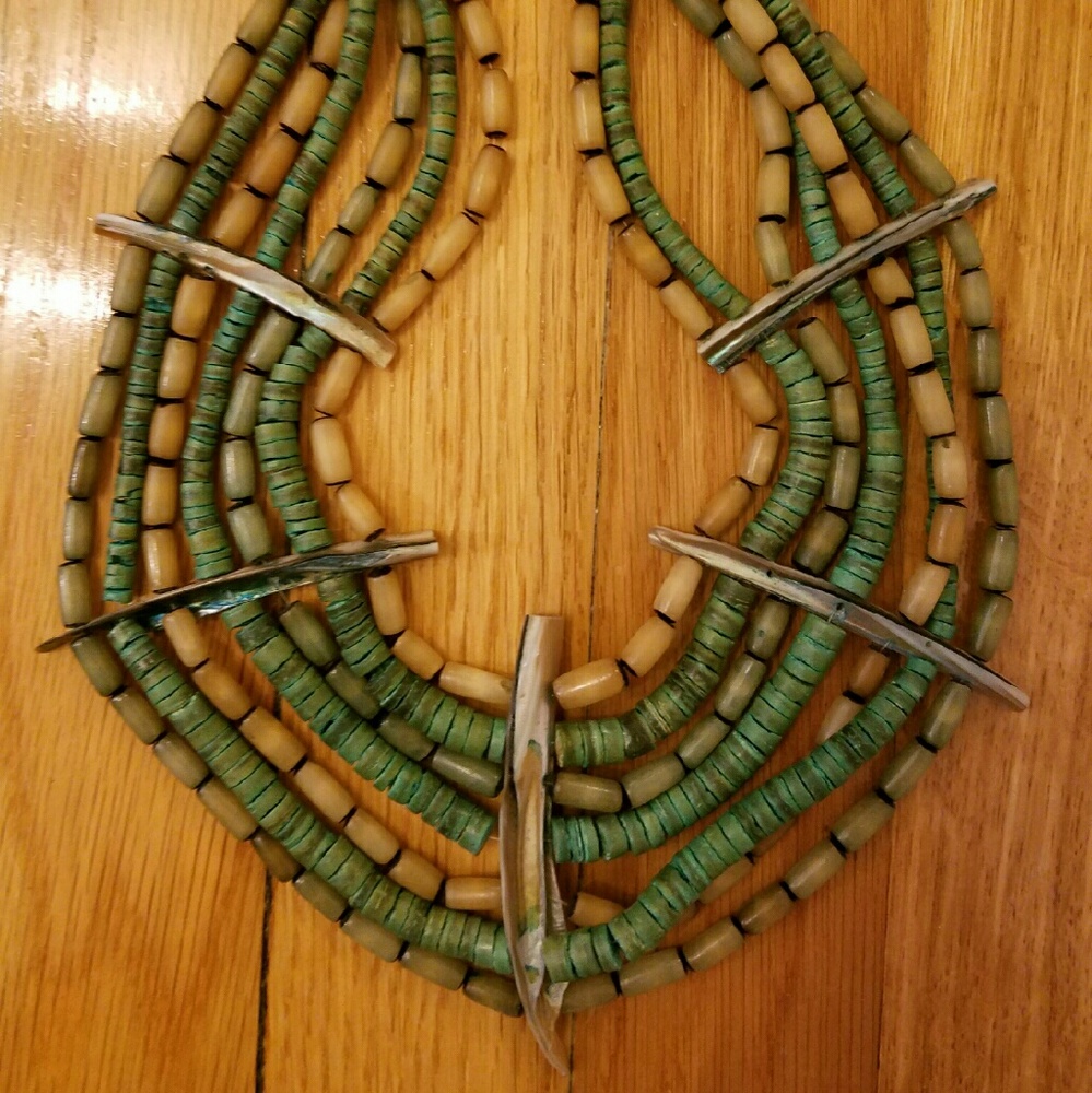 Layered Shell and Bead Neclace