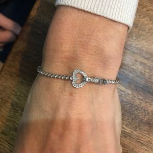 14 karat white gold tennis bracelet