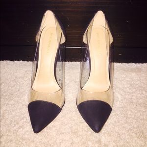 Pointed toe clear stilettos