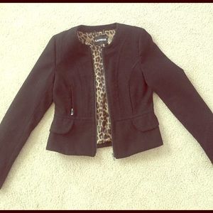 Short blazer style black coat