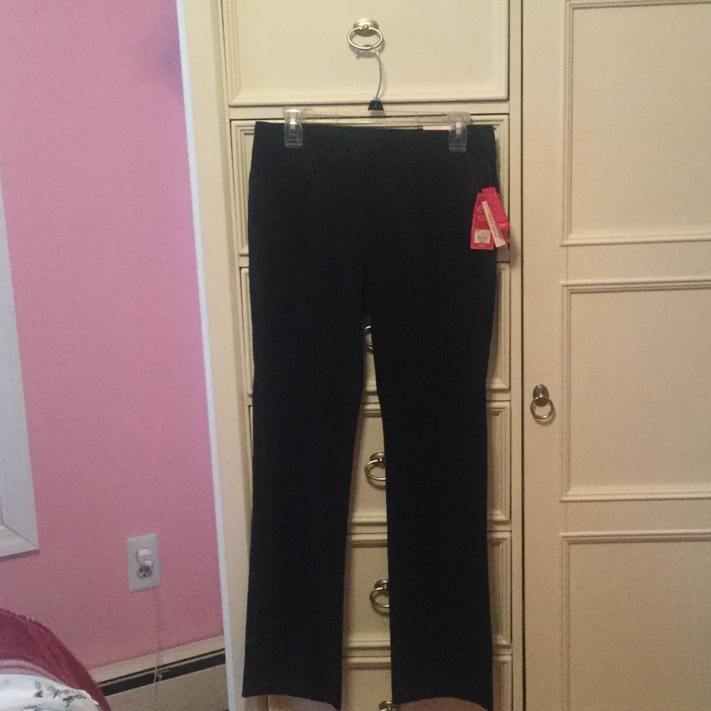 Black, stretch, Bootcut work pants