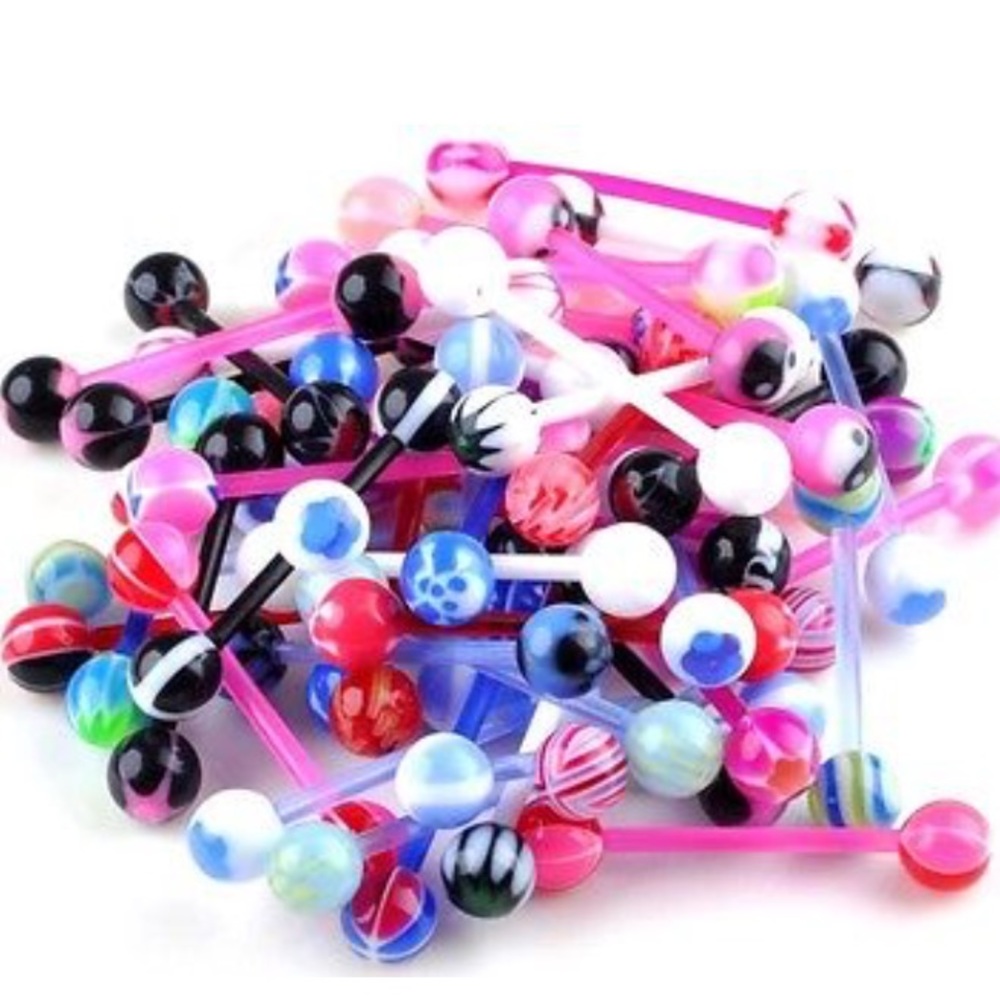 NEW 30 Pc Tongue Ring Set