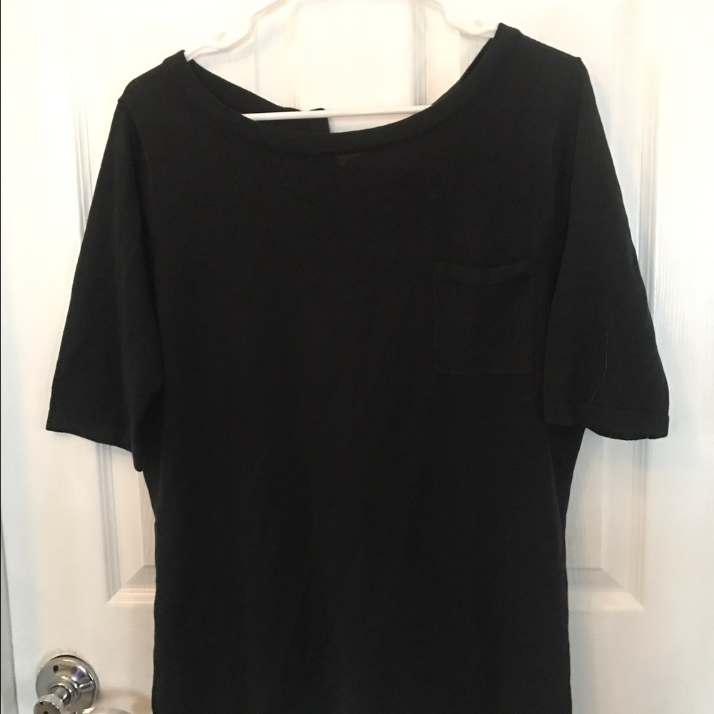 New York and company black short sleeve sweater