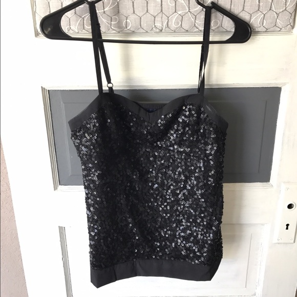 Sequin Black Tank Top - Picture 2 of 4