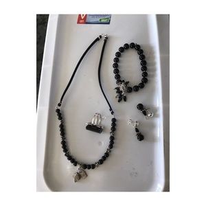 Earrings and rings and  bracelet and necklace