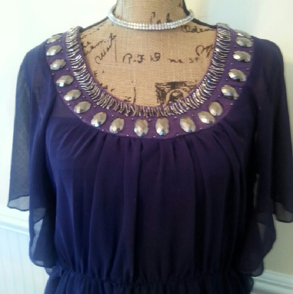 Purple chiffon top