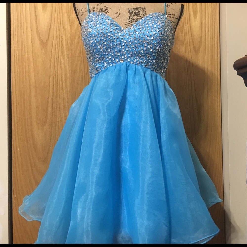 blue homecoming dress