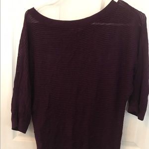 Express plum net sweater.