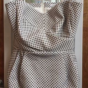 Club Monaco Strapless Polkadot Dress
