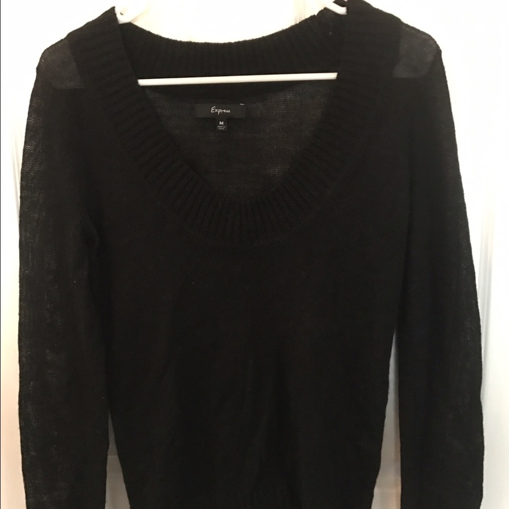 Express black sheer sweater