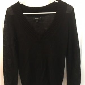 Express black sheer sweater