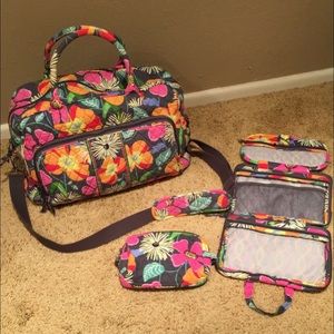 Vera Bradley weekend bag set