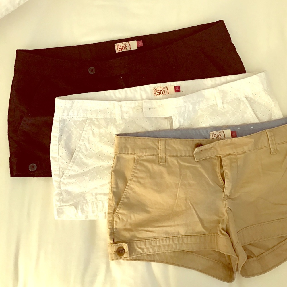 SO shorts Size 15 black, white, tan 3 for 1 price!