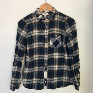J. Crew Deep Ivy Plaid Shirt Flannel