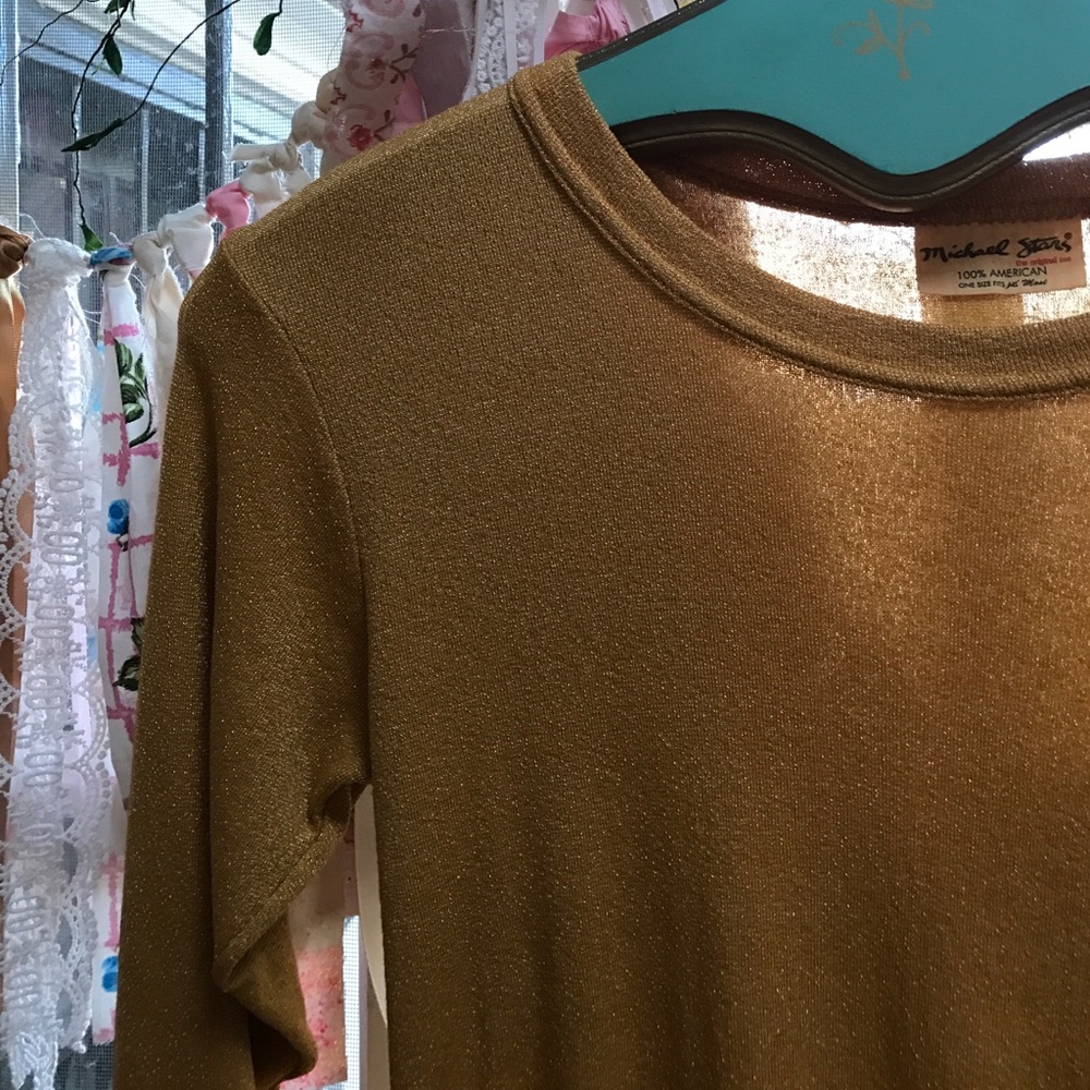 Michael Stars Gold "The Original Tee" Scoop Neck