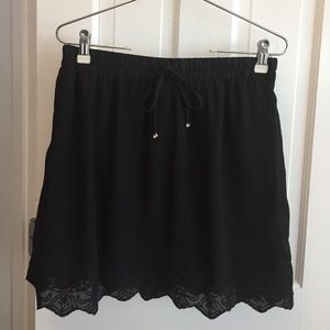 Black polyester skirt