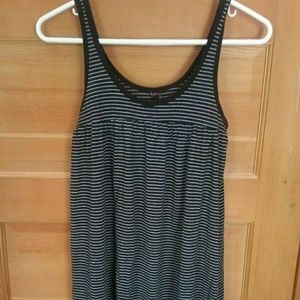 Black and White Stripe Swing Dress