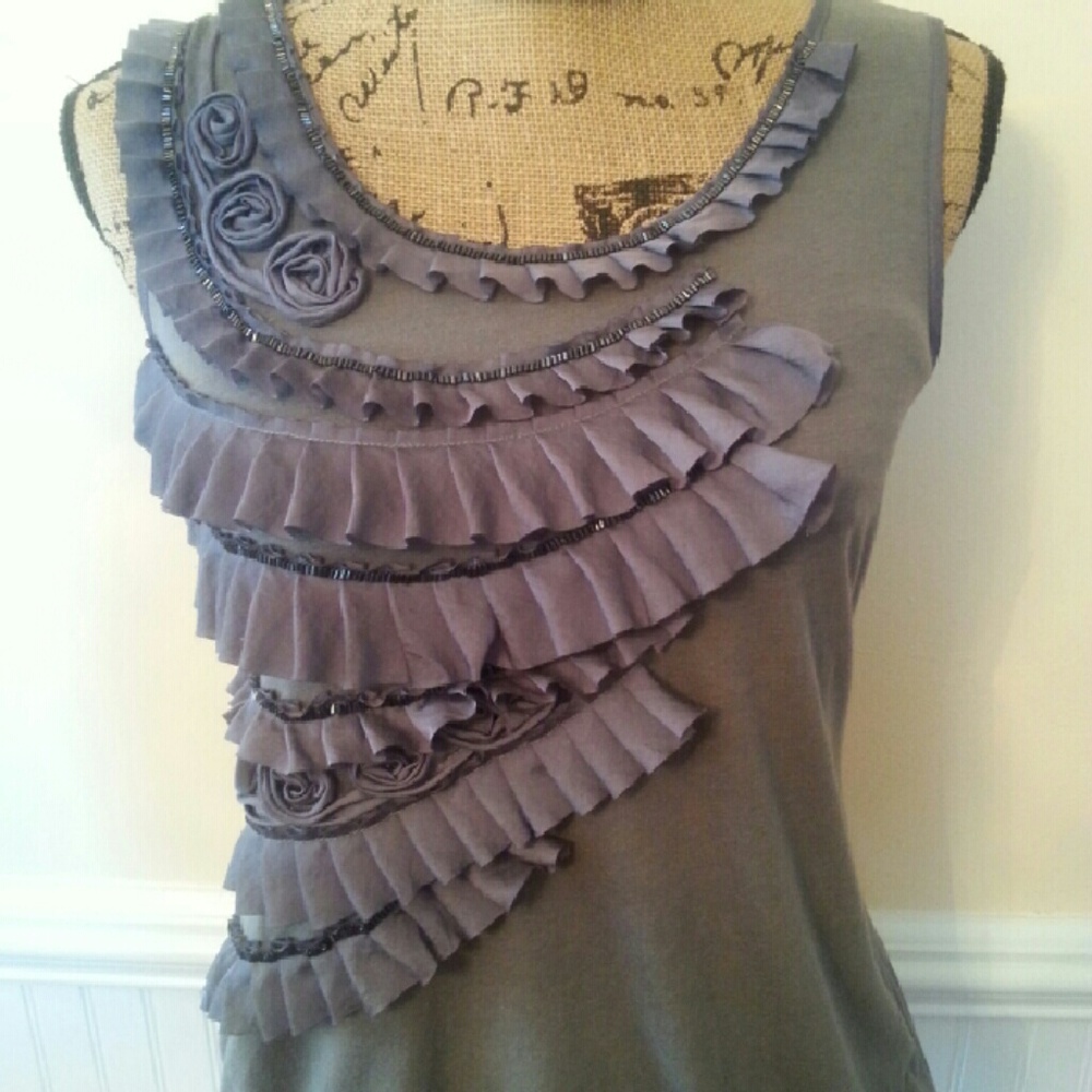 Loft  grey top