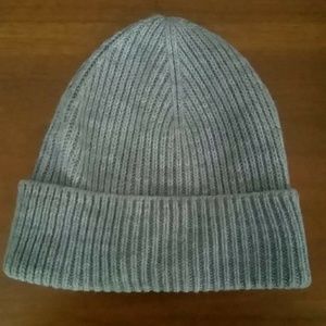 Gray Ribbed Beanie