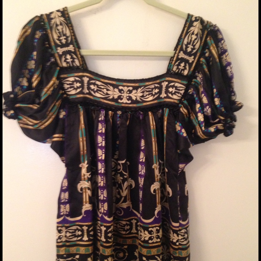 Colorful silk blouse