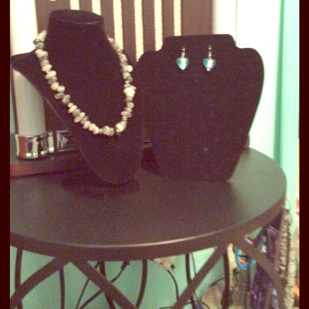 Necklace and earrings