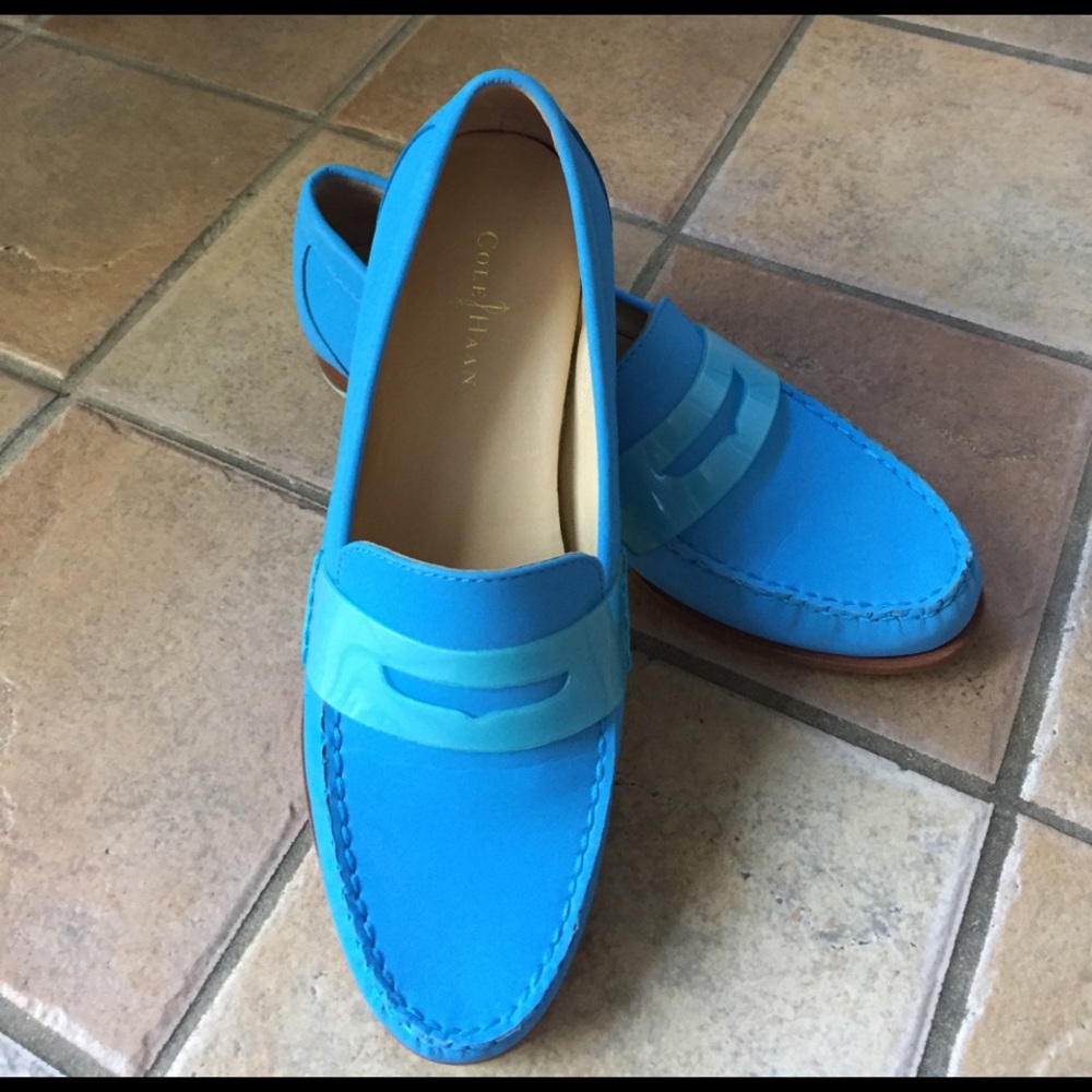 Cole Haan Nike air Monroe penny loafers.