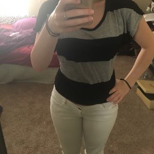 Black and grey blouse! NOT WORN!