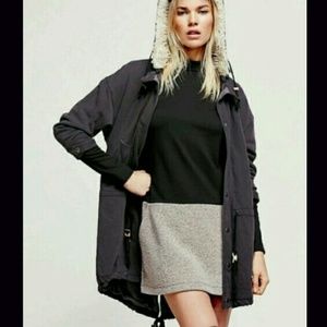 Free People Polar Bear Jersey Hooded Parka