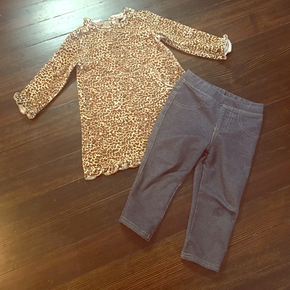 Baby girl dress & pants set