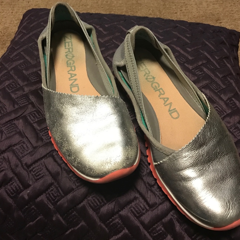 SOLD Cole Haan Zerogrand slip on in silver