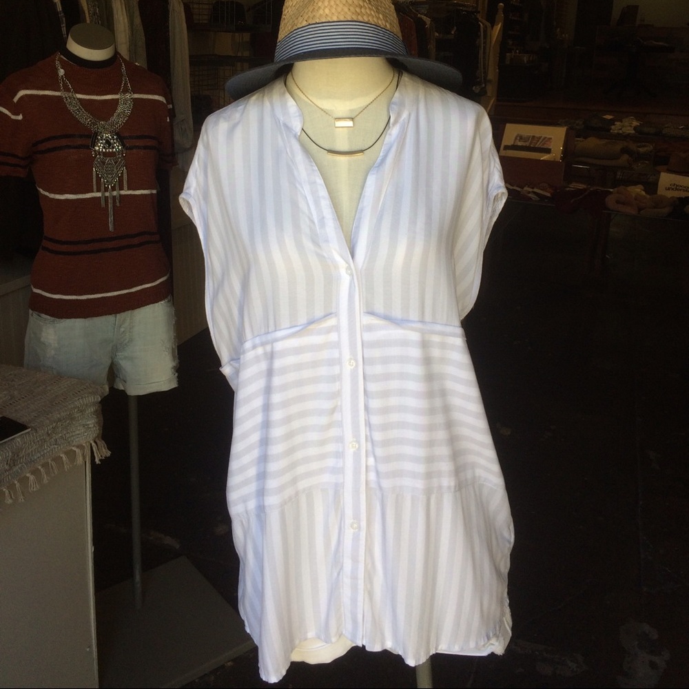 RAILS Lilac stripe shirt