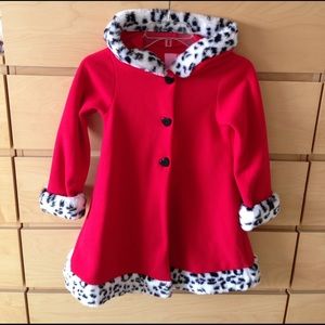 Goodlad brand Girls Red Fleece Coat. Sz 6X