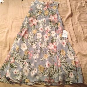 Floral print chiffon dress