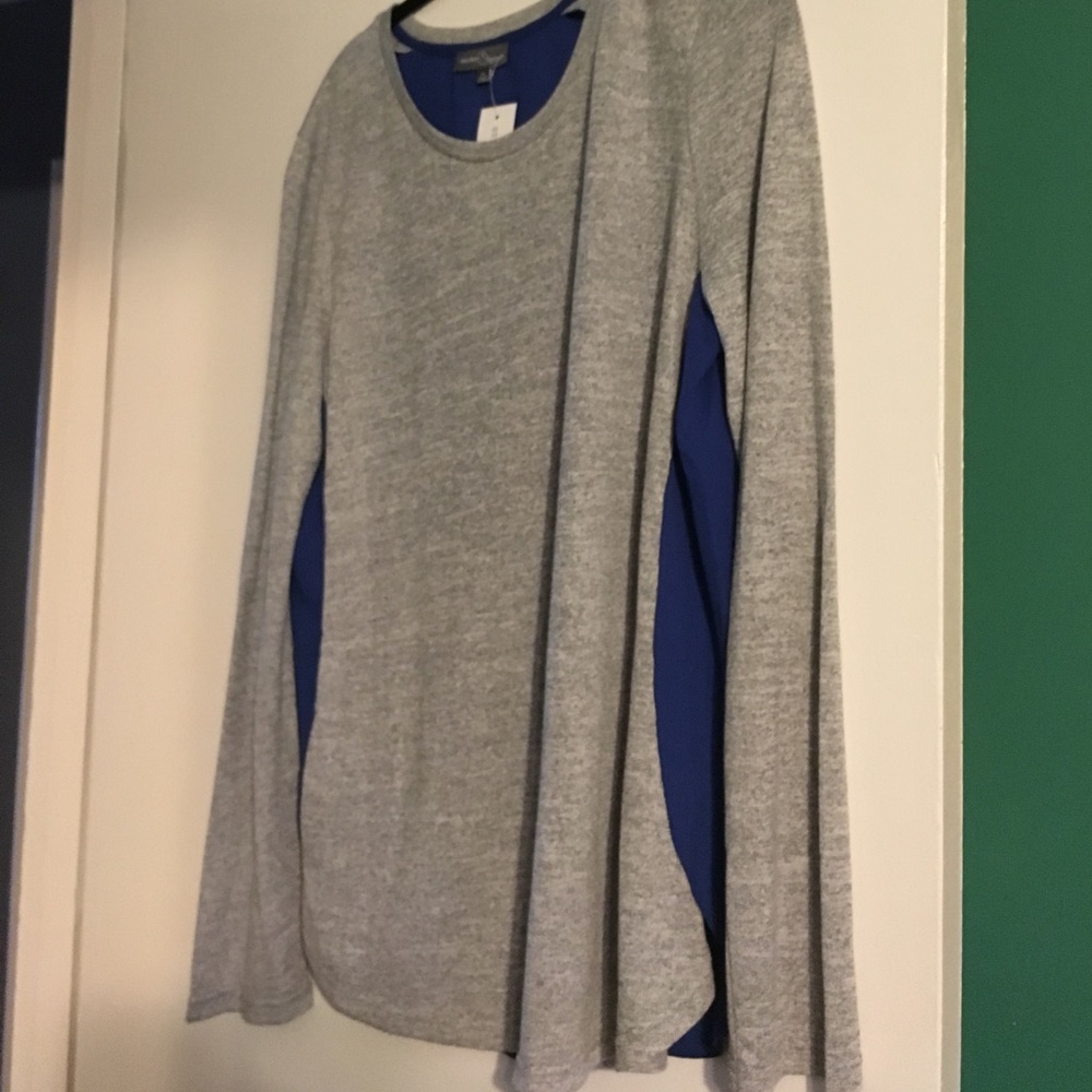 Market & Spruce Dover Sheer Back Knit Top - FINAL