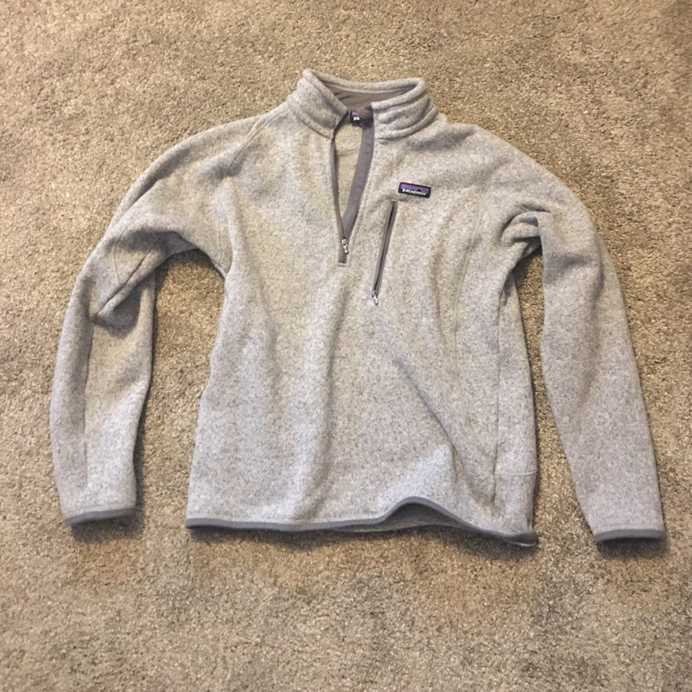 Mens grey patagonia 1/4 zip